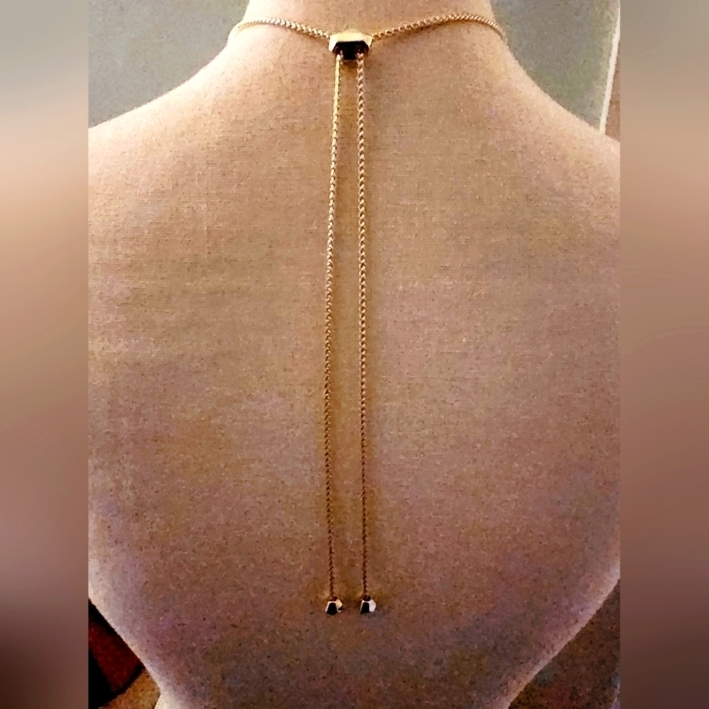 Kendra Scott Mari Metal Long Pendant Necklace 14k Gold Plated - Picture 4 of 5